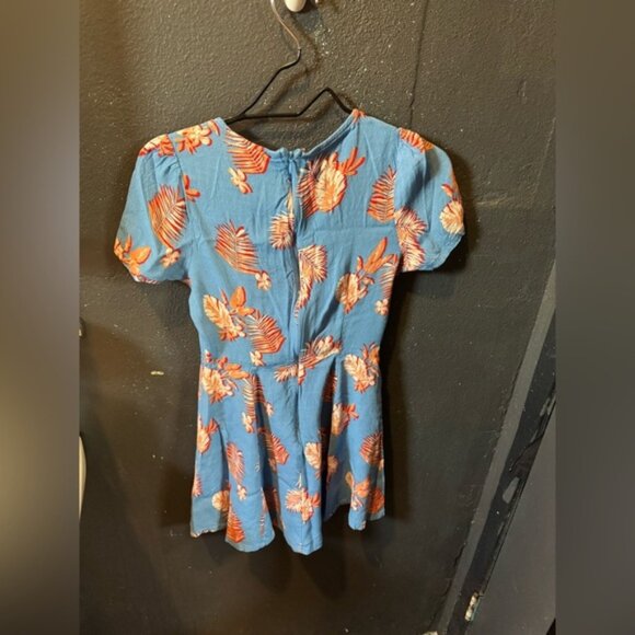 Forever 21 Orange Pleated Ruffled Mini Sundress - Picture 4 of 4